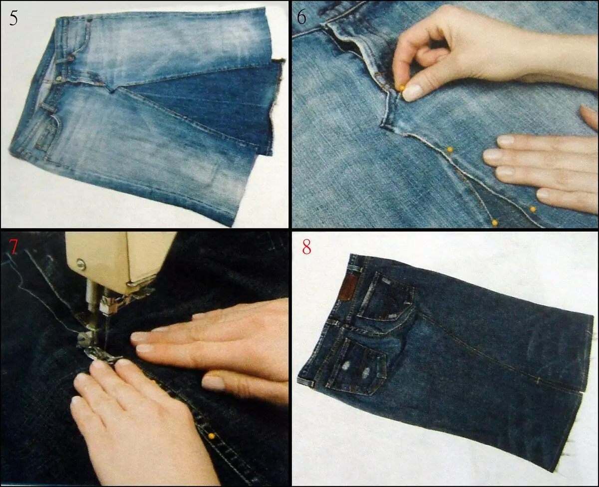 Kjol från gamla jeans gör det själv: mönster, hur man syr 1295_21