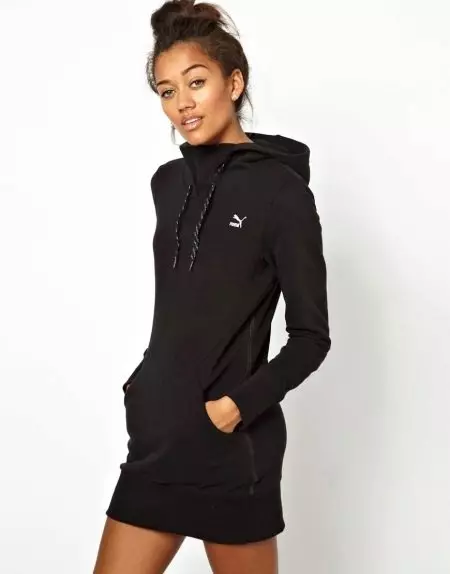 Hoody (160 de fotografii): Hoodies pentru femei, de la Adidas, Nike, Navi, rochie hoody, snowboard, cu blană, cu logo, Hoodie, de la Reebok 1310_137