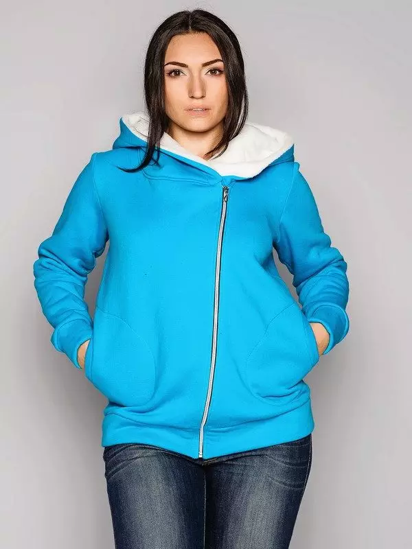 Суичър (160 снимки): Дамски пуловер-суичъри, от Adidas, Nike, Navi, суичър рокля, сноуборд, с кожа, с лого, сива врана, от Reebok 1310_94