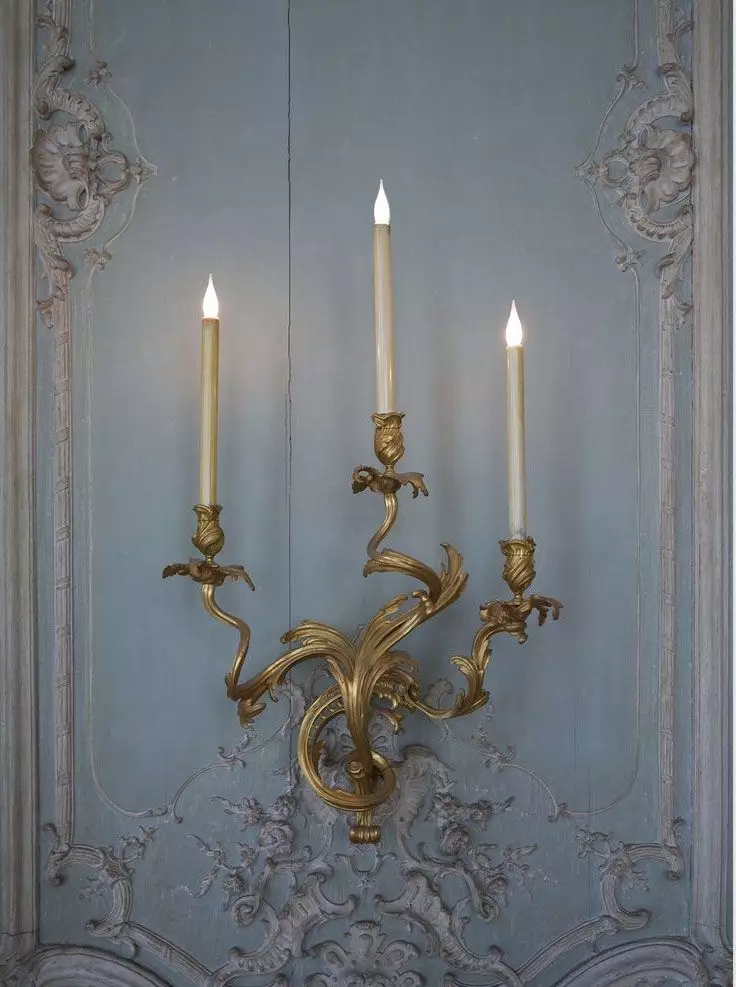Kandelabra（85張照片）：幾個蠟燭的大燭台，自己做。牆壁和戶外，LED，青銅，銀等型號 13154_15