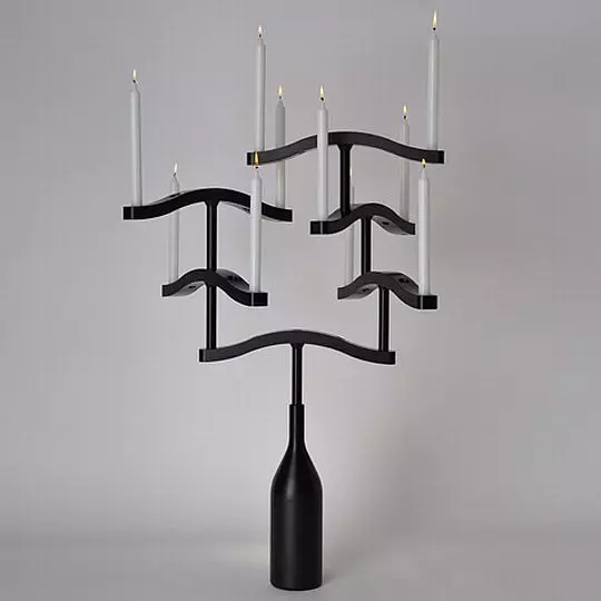 Kandelabra（85張照片）：幾個蠟燭的大燭台，自己做。牆壁和戶外，LED，青銅，銀等型號 13154_37