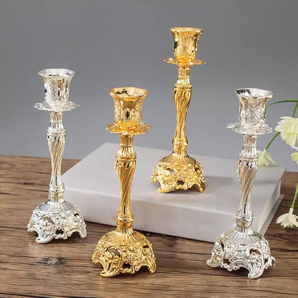 Metal Candlesticks: ლითონის შავი სასანთლე და ოქროს, ერთი სანთელი და 5 სანთლები, სახით ირმის და სხვა რკინის დეკორატიული სასანთლე 13157_35