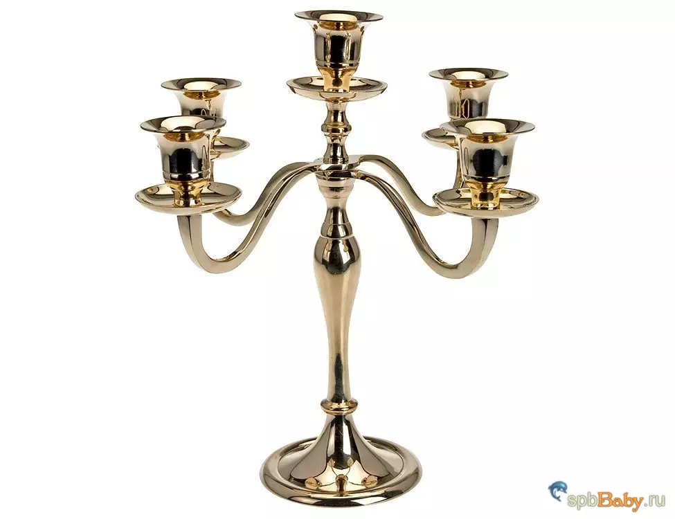Chandeliers en métal: chandelier noir en métal et or, une bougie et 5 bougies, sous forme de cerf et d'autres chandeliers décoratifs de fer 13157_6
