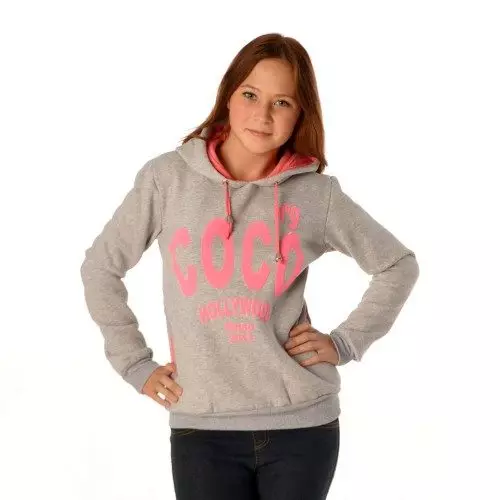 Сәнді жасөспірімдер Hoodies (98 сурет): бомбалаушылар, ең сәнді және тік модельдер 2021 1318_73