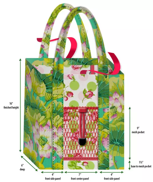 วิธีการเย็บกระเป๋าช้อปปิ้งด้วยรูปแบบมือของคุณเอง (42 รูป): ถุง Shopper จากผ้ารูปแบบสำหรับรถเข็นตลับหมึก 13248_26