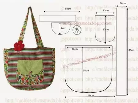 Como costurar um saco de tecido com suas próprias mãos (51 fotos): padrões de padrão de linho e tapeçaria, classe mestre por modelos de costura feitos de abas 13249_12