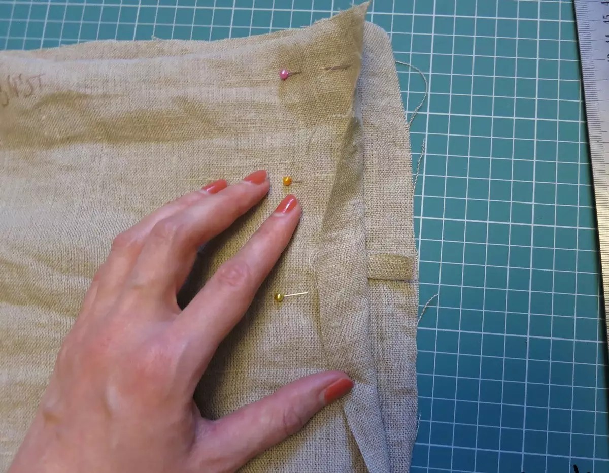 Ako si šiť vrece tkaniny s vlastnými rukami (51 fotografií): vzor vzory ľanu a tapisérie, magisterské triedy podľa šijacích modelov z chlopní 13249_15