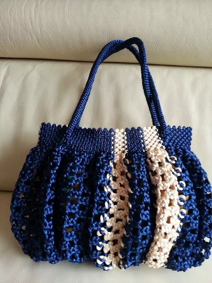 Bags macrame (46 ata): Master Vasega i le lalagaina i Macramime Caply Coirque 13265_7