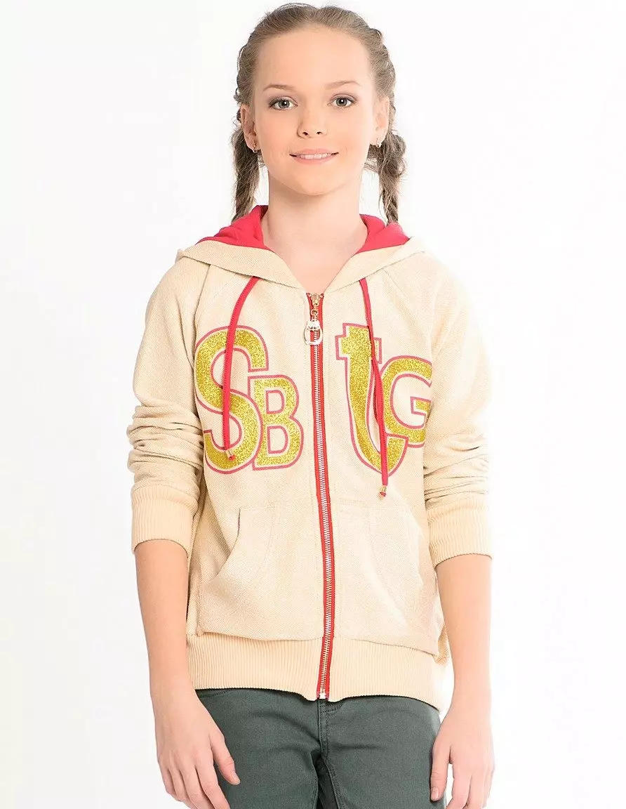 Sweatshirt for the girl (80 photos): adolescent models for girls 10-12 and 13-14 years old, Sweatshirt Faberlik, Nekst, on Fur, Lightning 1326_61