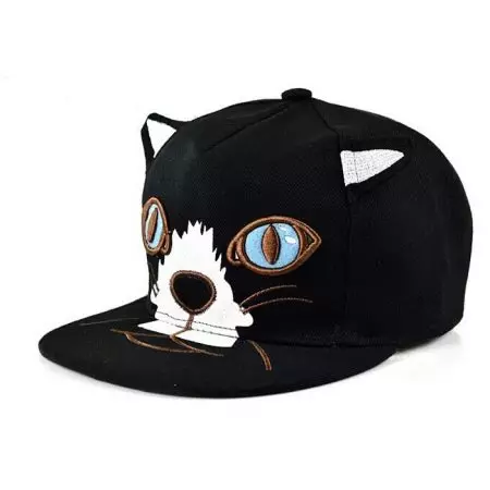 Cap me veshë (54 foto): me veshë mace, dimër dhe ndjerë, me veshët e miut Mikkey, të zezë, ngrohur në një qethje, me të cilën veshur një kapelë 13277_15