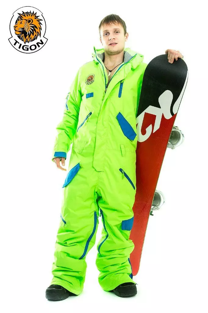 Jumpsuit snowboard (64 grianghraf): rabhlaeir baineann agus déagóirí le haghaidh snowboarding, ó Tigon, Roxy, Eagrú Pictiúr, AerBlater 13283_28