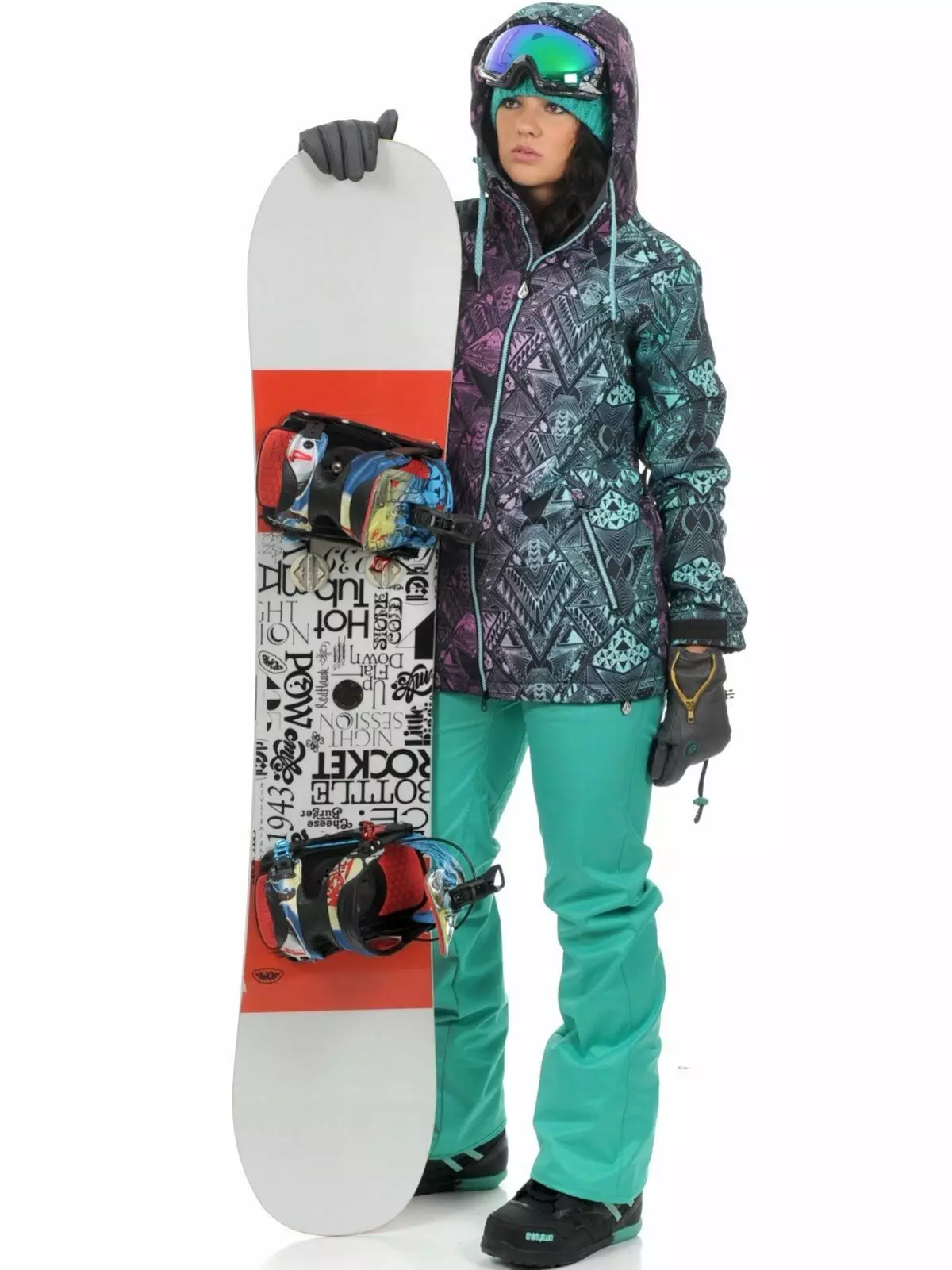 Jumpsuit snowboard (64 grianghraf): rabhlaeir baineann agus déagóirí le haghaidh snowboarding, ó Tigon, Roxy, Eagrú Pictiúr, AerBlater 13283_3