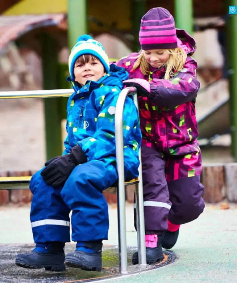 Finse winter oorpakke vir kinders (93 foto's): winter pluis jumpsuit vir meisies, modelle van Kerry, REIM, Hupe en Lassie 13297_9