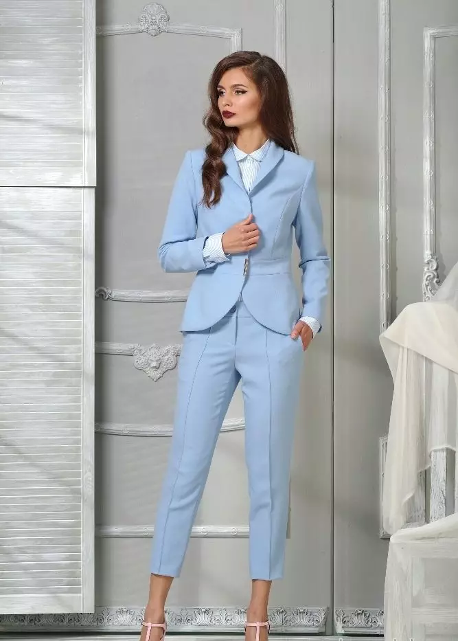 Female trouser evening costumes (85 photos): for full, wedding, elegant female trouser costume 13303_2