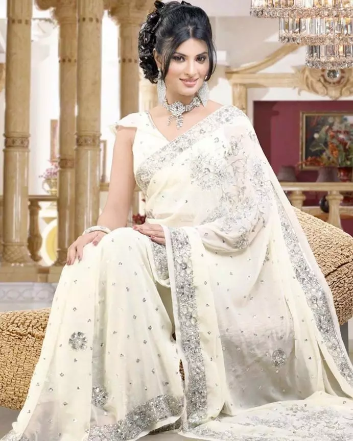 White Wedding Sari.