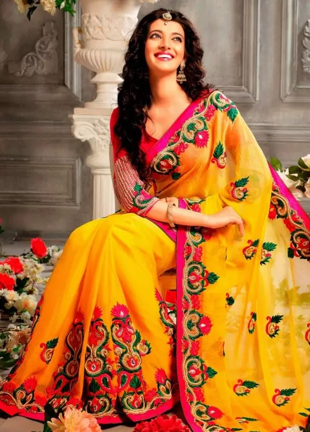 I-Yellow Wedding Sari