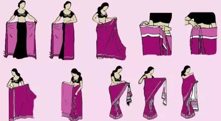 Kako nositi Sari.