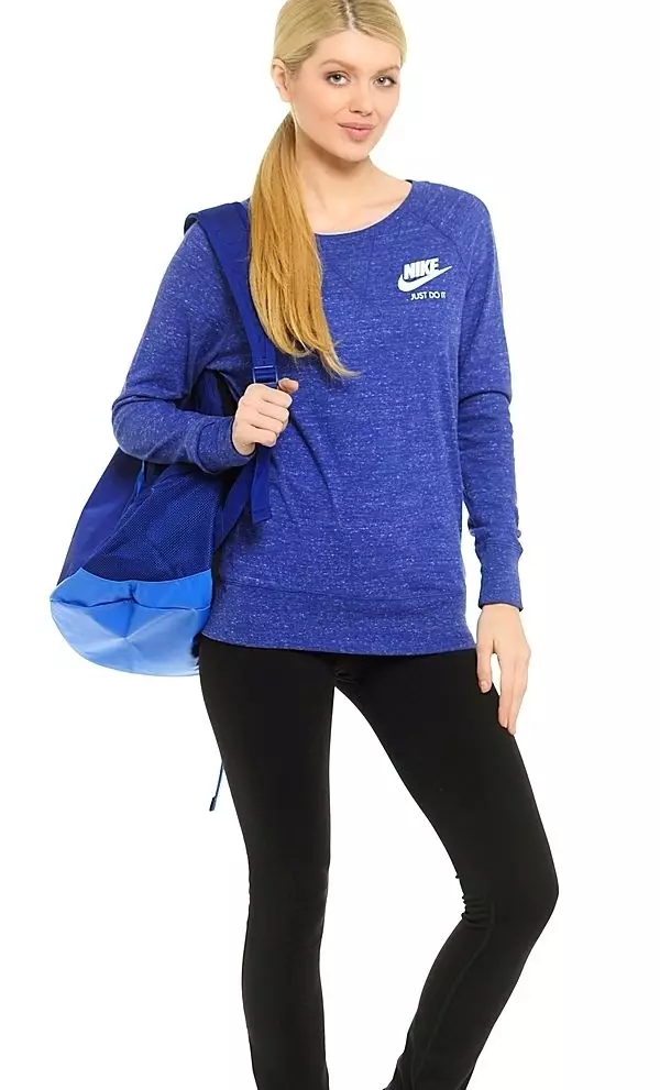 Nők Sweatshirts Nike (Nike) (58 fotók): Sportruházati modellek, Nike Air, Nike-AW77, nyomtatással, 