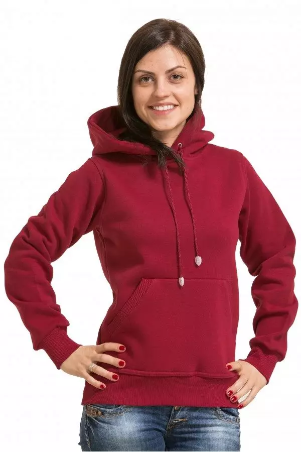 Female sweatshirts (238 photos): Fashionable, Hoody, Large sizes, Lightning, Long, Bomber, Sport, Warm 1339_149