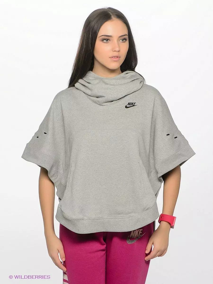 Sweatshirts femminili (238 Ritratti): Daqsijiet tal-moda, Hoody, kbar, sajjetti, twal, bomber, sport, sħun 1339_199