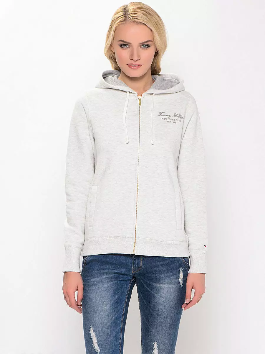 Female sweatshirts (238 photos): Fashionable, Hoody, Large sizes, Lightning, Long, Bomber, Sport, Warm 1339_219
