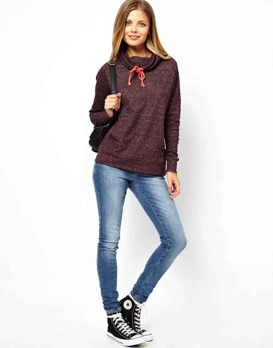 여성 스웨터 (238 사진) : 유행, hoody, 대형 크기, 번개, 긴, 폭격기, 스포츠, 따뜻한 1339_3