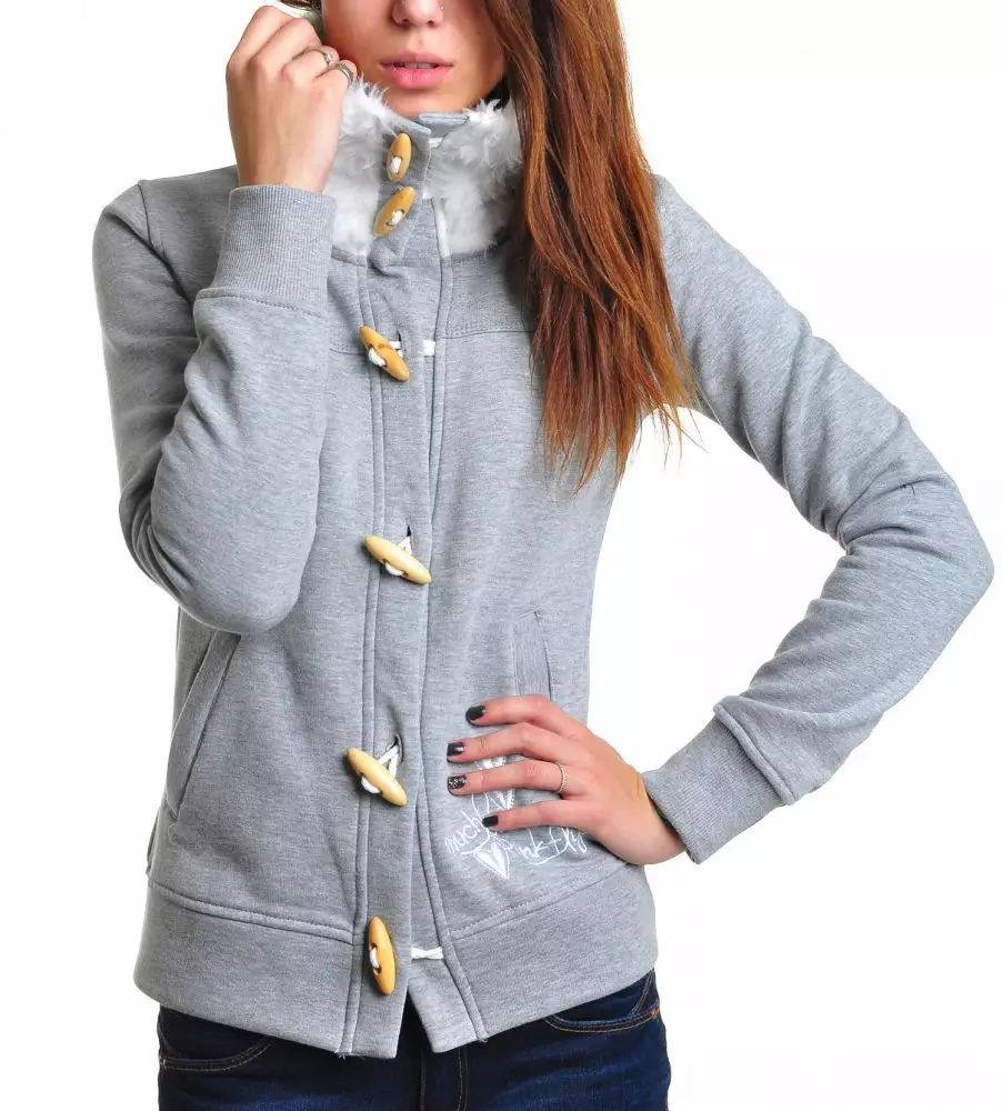 Sweatshirts Female (238 wêneyên): Fashion, Hoody, Mezinahiyên Mezin, Lightning, Long, Bomber, Spor, Germ 1339_44