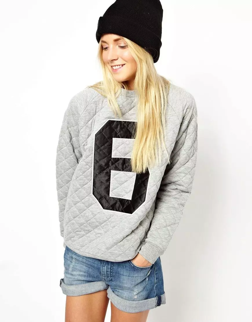 Female Sweatshirts (238 Billeder): Moderigtigt, Hoody, Store Størrelser, Lyn, Lang, Bomber, Sport, Varm 1339_7