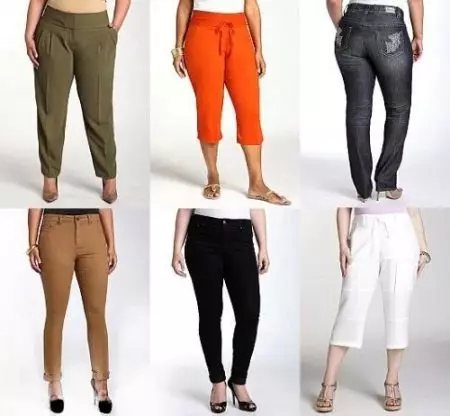 Pantaloni de vară pentru femei complete 2021 (62 poze): modele colorate, stiluri la modă pentru fete complete 13416_52