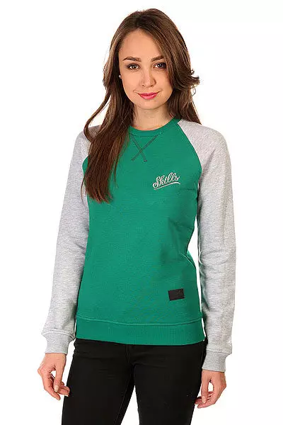 Sweatshirt tanpa Hood (58 Foto): Apa sing diarani, ing zipper, tanpa zipper 1341_44