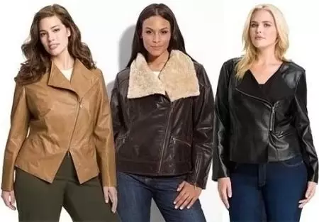 Ženske kožne jakne velikih dimenzija: kako odabrati pune žena i šta da nose sa 13426_30