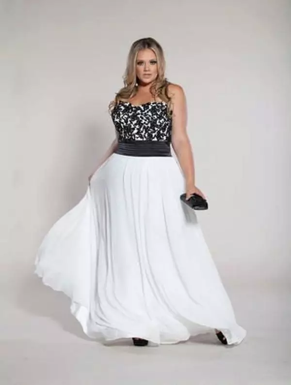 Baltos vakarinės elegantiškas suknelė didelis dydis