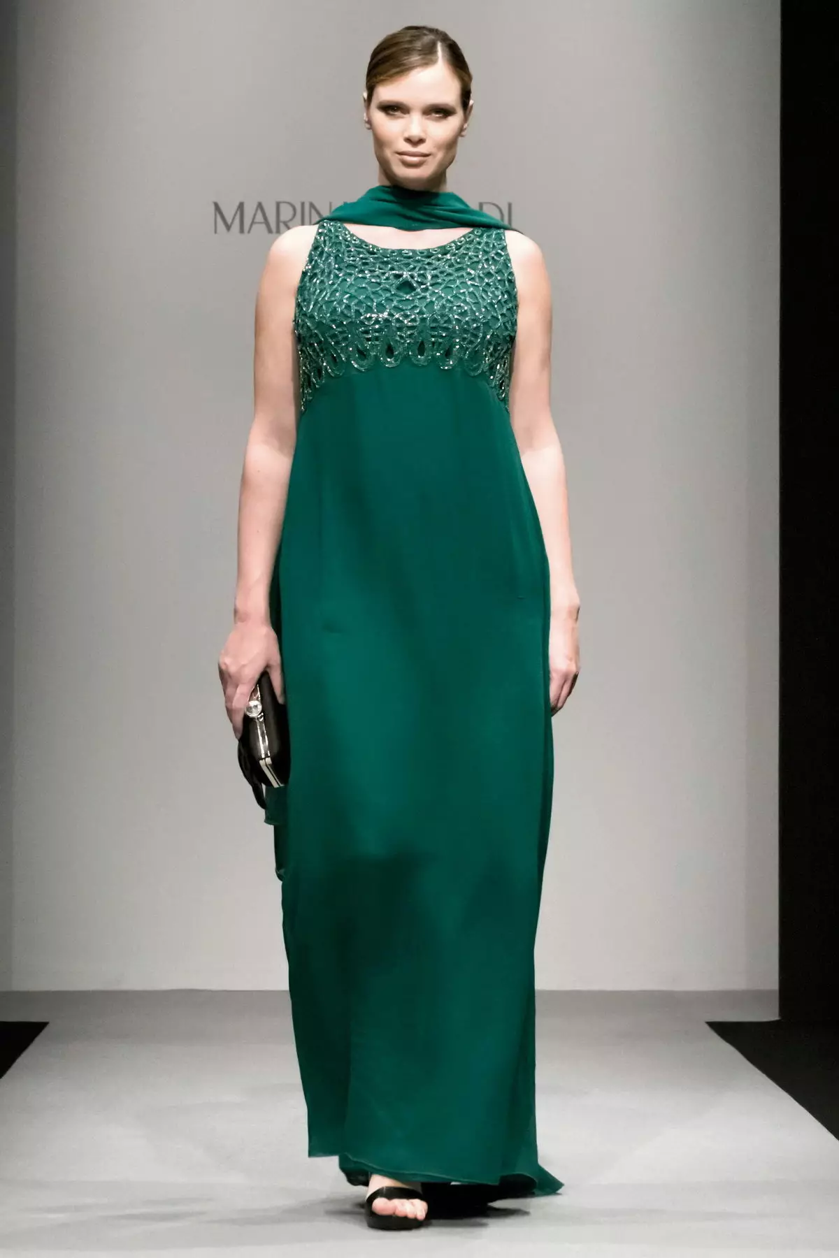 Õhtu kleit elegantne täis Marina Rinaldi roheline
