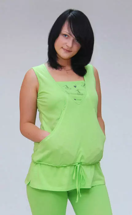 Bluze pentru femei însărcinate (55 de fotografii): Modele, cu care purtând o bluză gravidă 13463_32