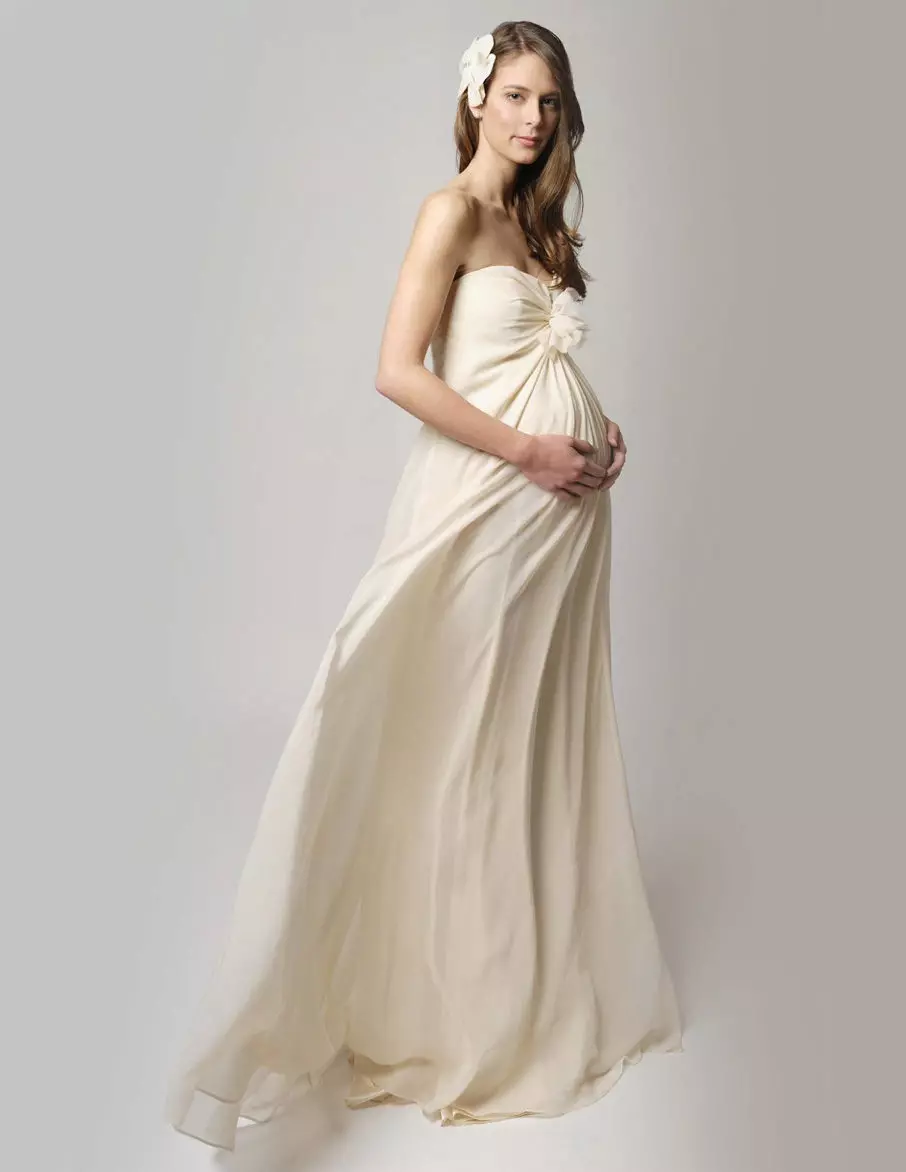Leite vestido longo para mulheres grávidas