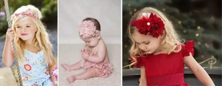 סרט עבור ילדה (137 תמונות): מודלים סרוגים לילדים עם פרח של Canzashi, תחבושות יפה, חטיפה ועם קשתות 13479_75