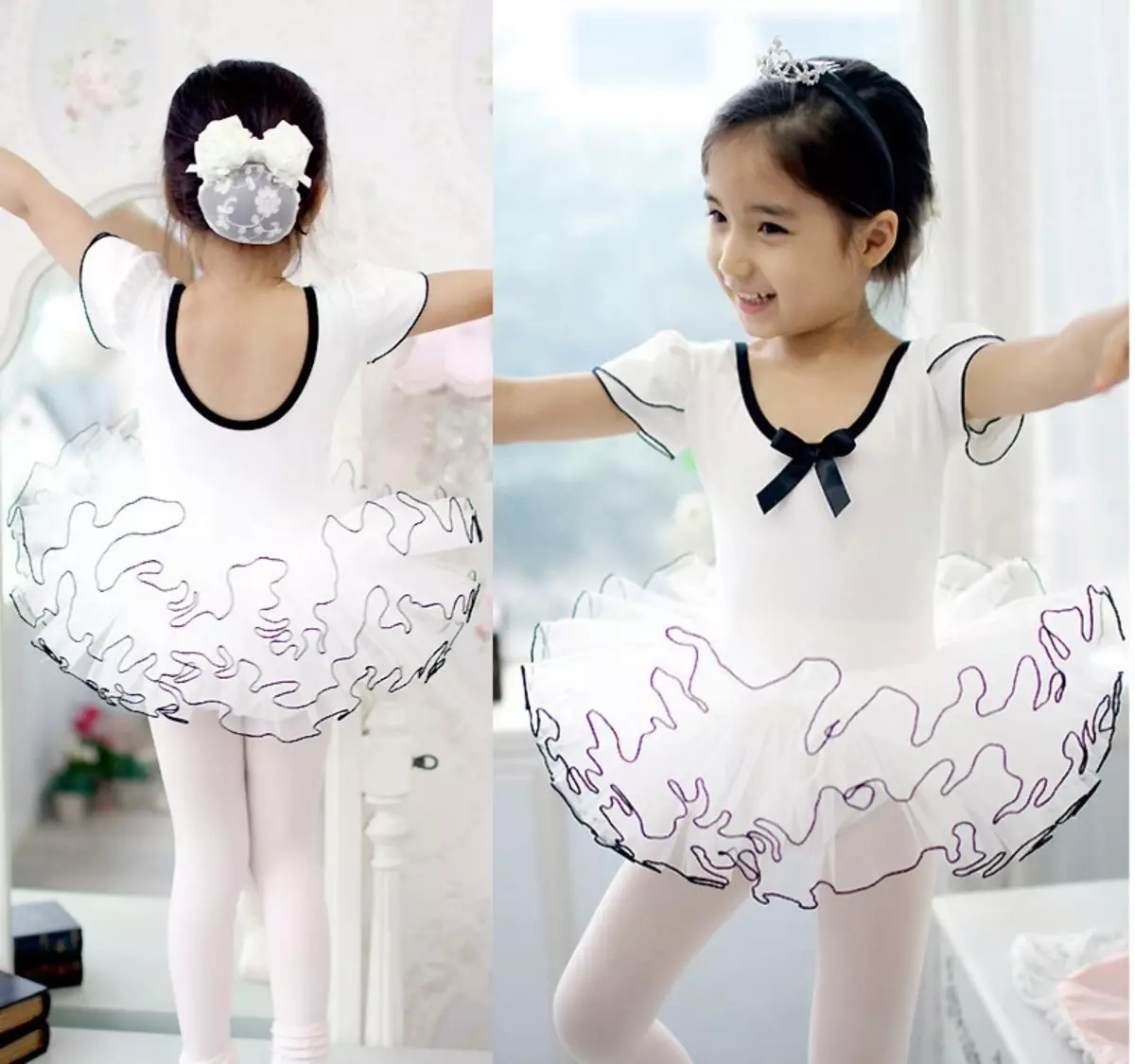 Costume de baie pentru copii pentru dansuri cu fusta (45 fotografii): Modele de dans pentru fete 13495_28