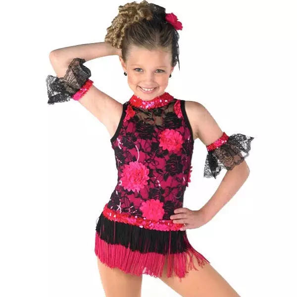 Swimsuit infantil para bailar con saia (45 fotos): Modelos de baile para nenas 13495_34