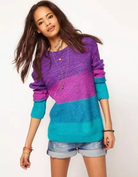 Sweater untuk seorang gadis (111 foto): model wol anak-anak Raglan untuk anak perempuan hingga 9 tahun dan remaja, trendi di bawah tenggorokan untuk sekolah 13526_102