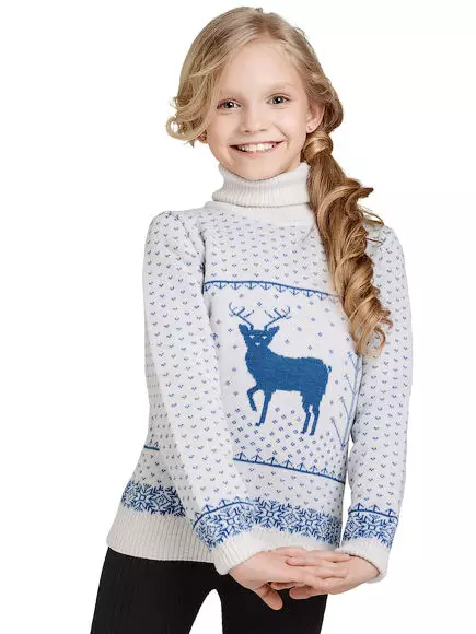 Maglione per una ragazza (111 foto): Modelli di lana per bambini Raglan per ragazze fino a 9 anni e adolescenti, alla moda sotto la gola per la scuola 13526_28