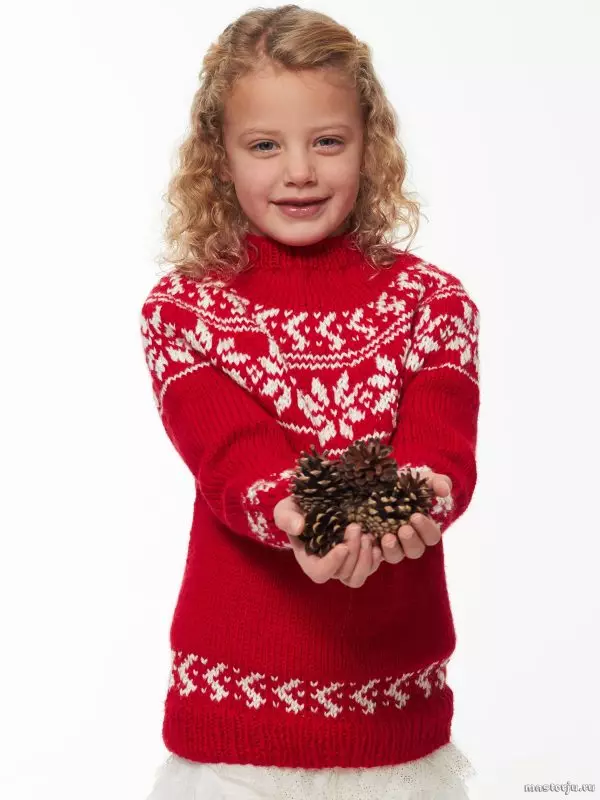 Trui voor een meisje (111 foto's): Kinderwollen modellen Raglan voor meisjes tot 9 jaar oud en tieners, trendy onder de keel voor school 13526_40