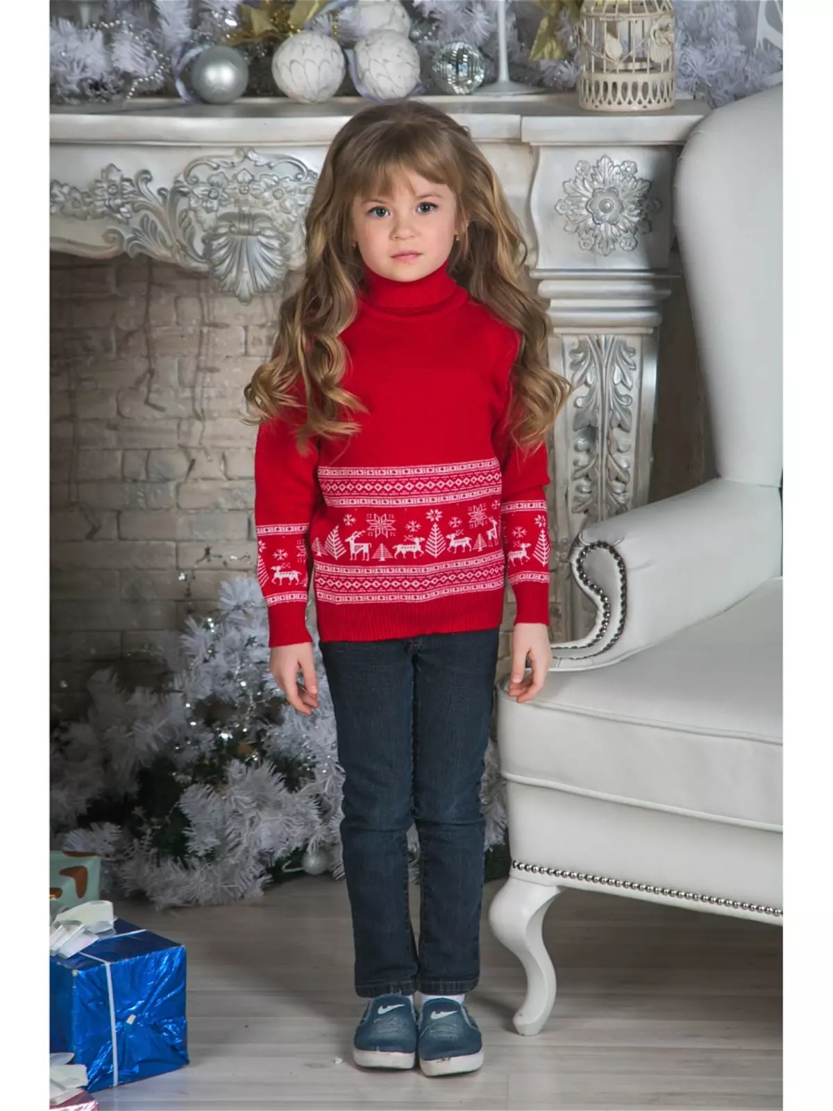 여자를위한 스웨터 (111 장) : 최대 9 살 소녀와 청소년을위한 어린이 모직 모델 라글란, 학교에 대한 목에서 유행 13526_44