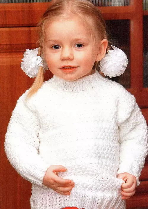 여자를위한 스웨터 (111 장) : 최대 9 살 소녀와 청소년을위한 어린이 모직 모델 라글란, 학교에 대한 목에서 유행 13526_47