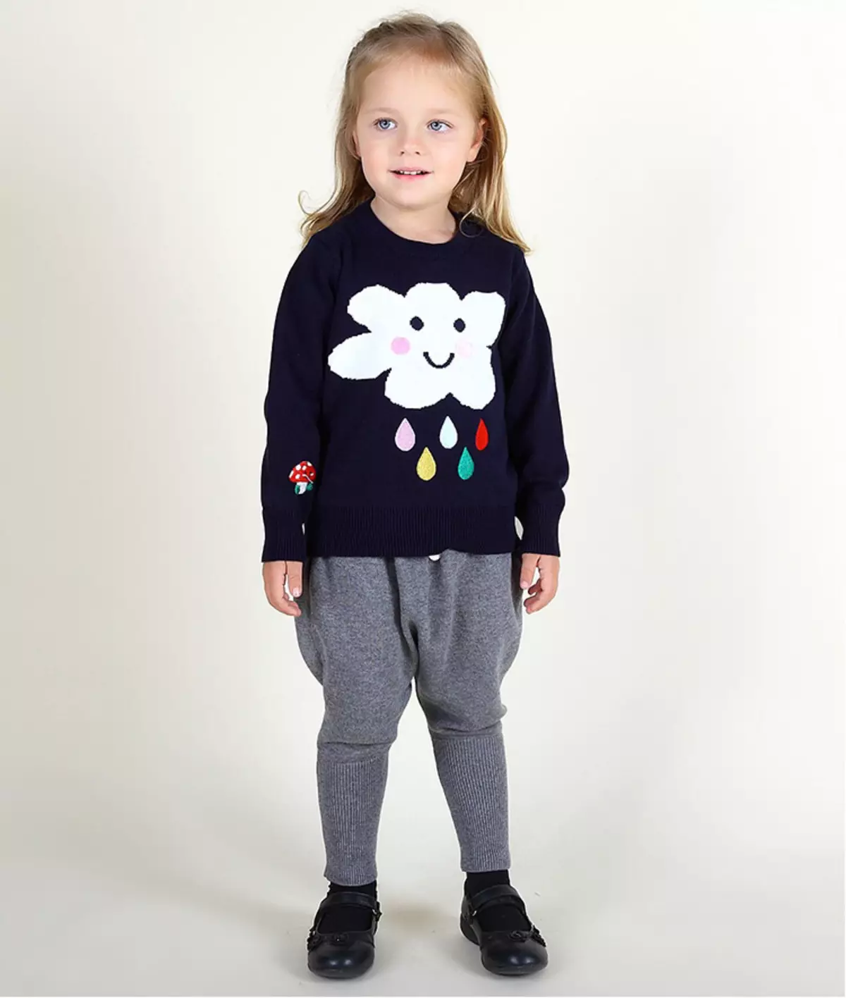 Sweater untuk seorang gadis (111 foto): model wol anak-anak Raglan untuk anak perempuan hingga 9 tahun dan remaja, trendi di bawah tenggorokan untuk sekolah 13526_50