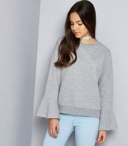 Sweater għal tifla (111 Ritratti): Mudelli tas-suf tat-tfal Raglan għall-bniet sa 9 snin u adoloxxenti, trendi taħt il-gerżuma għall-iskola 13526_58