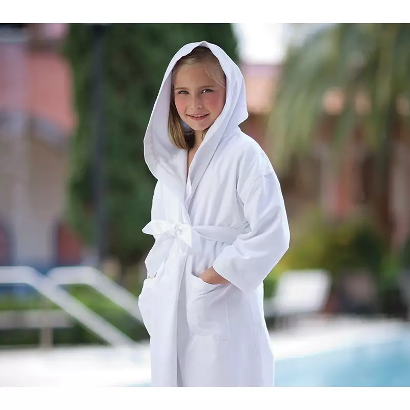 Bathrobe کودکان (39 عکس): Gulat برای دختران با هود 13529_9