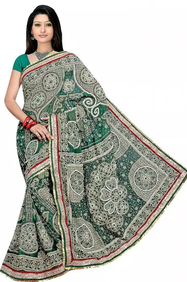Bộ đồ Ấn Độ (79 hình ảnh): Trang phục quốc gia cho các cô gái và phụ nữ Ấn Độ cổ đại và hiện đại, trang phục theo phong cách Ấn Độ 1355_32