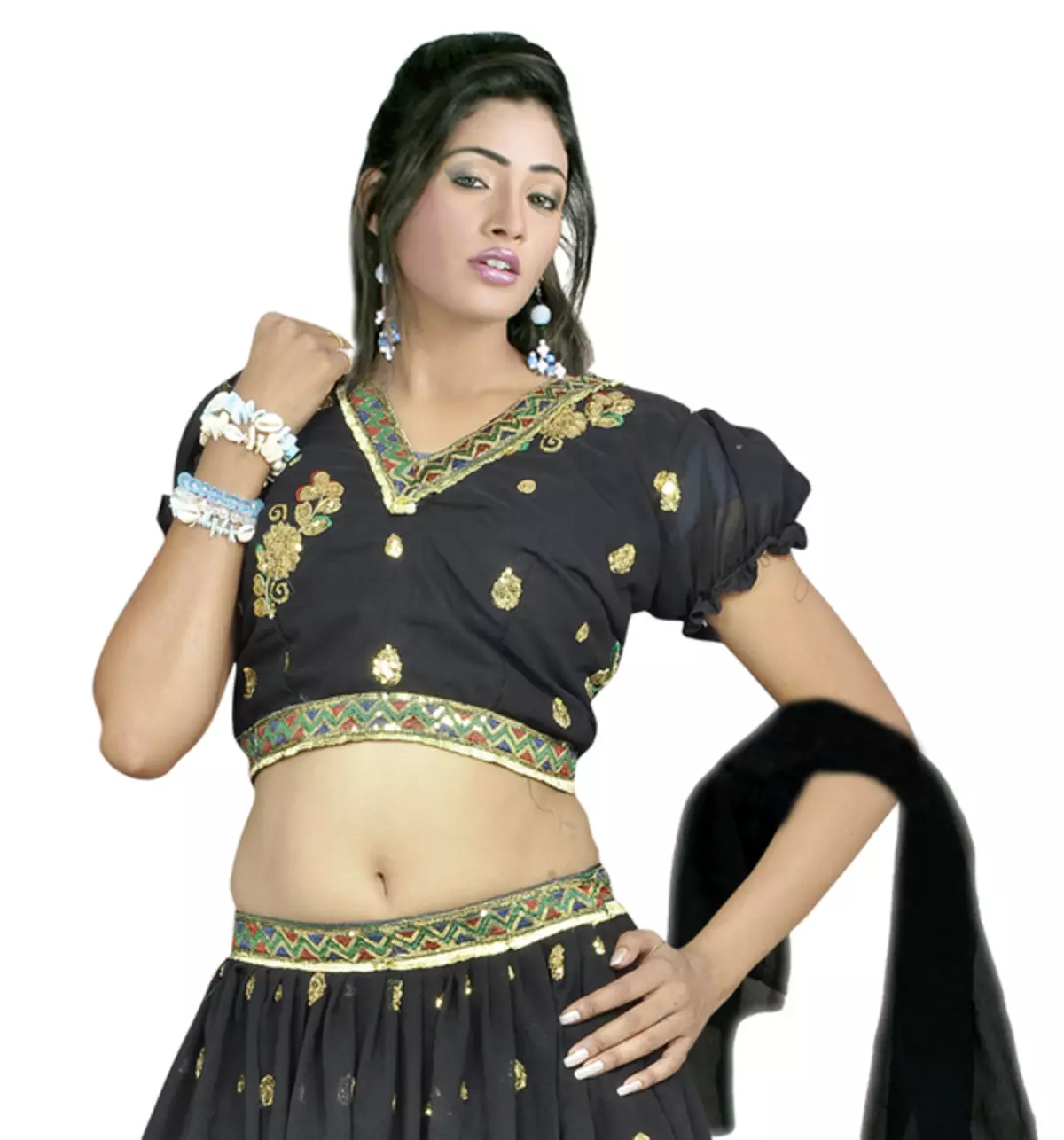 Indijska obleka (79 fotografij): Nacionalna obleka za dekleta in ženske v starodavni Indiji in moderni, kostum v indijskem slogu 1355_39