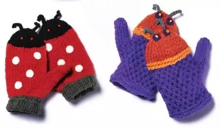 Anak-anak Mittens (127 Foto): Model Tahan Air Musim Dingin untuk Anak Perempuan, Ukuran Tabel untuk Anak-anak 13564_122