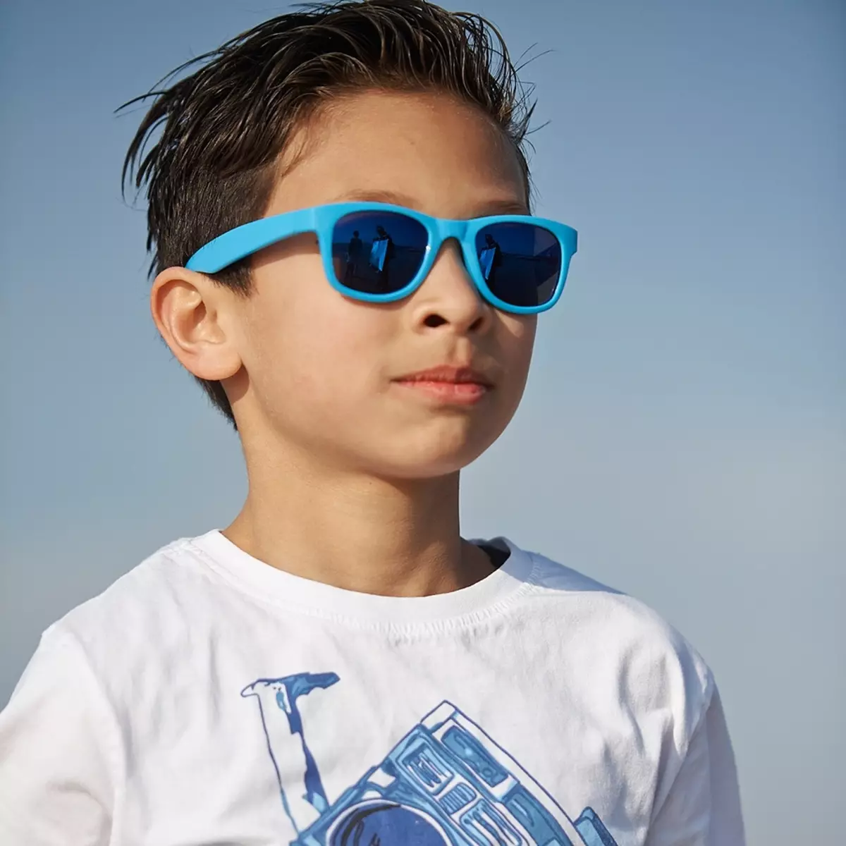 Óculos de sol bebés (73 fotos): Óculos de sol na moda Crianças reais, modelos para crianças, proteção solar confiável 13566_8